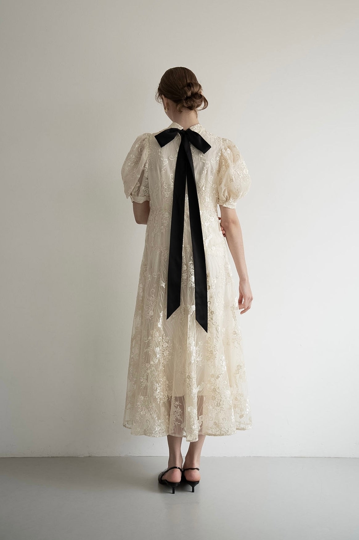 lace flare dress