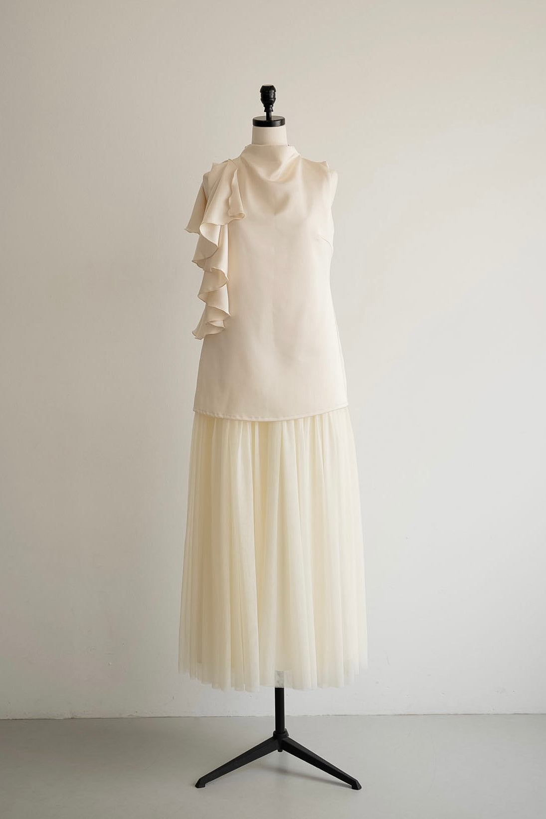 satin docking tulle one-piece