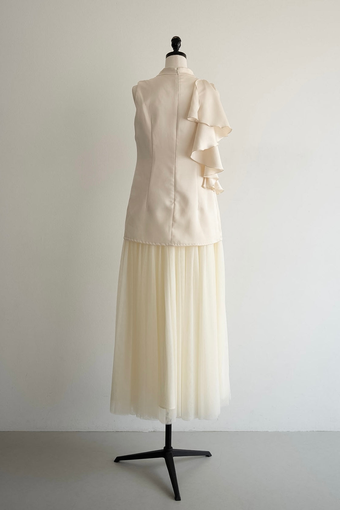 satin docking tulle one-piece