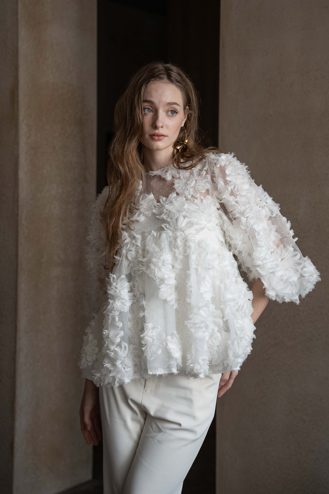 flower peplum blouse