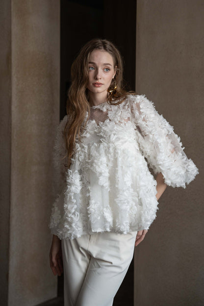 flower peplum blouse