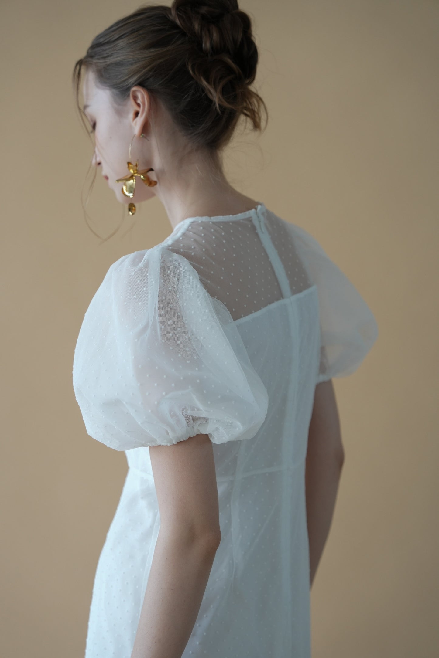 tulle dot mermaid dress