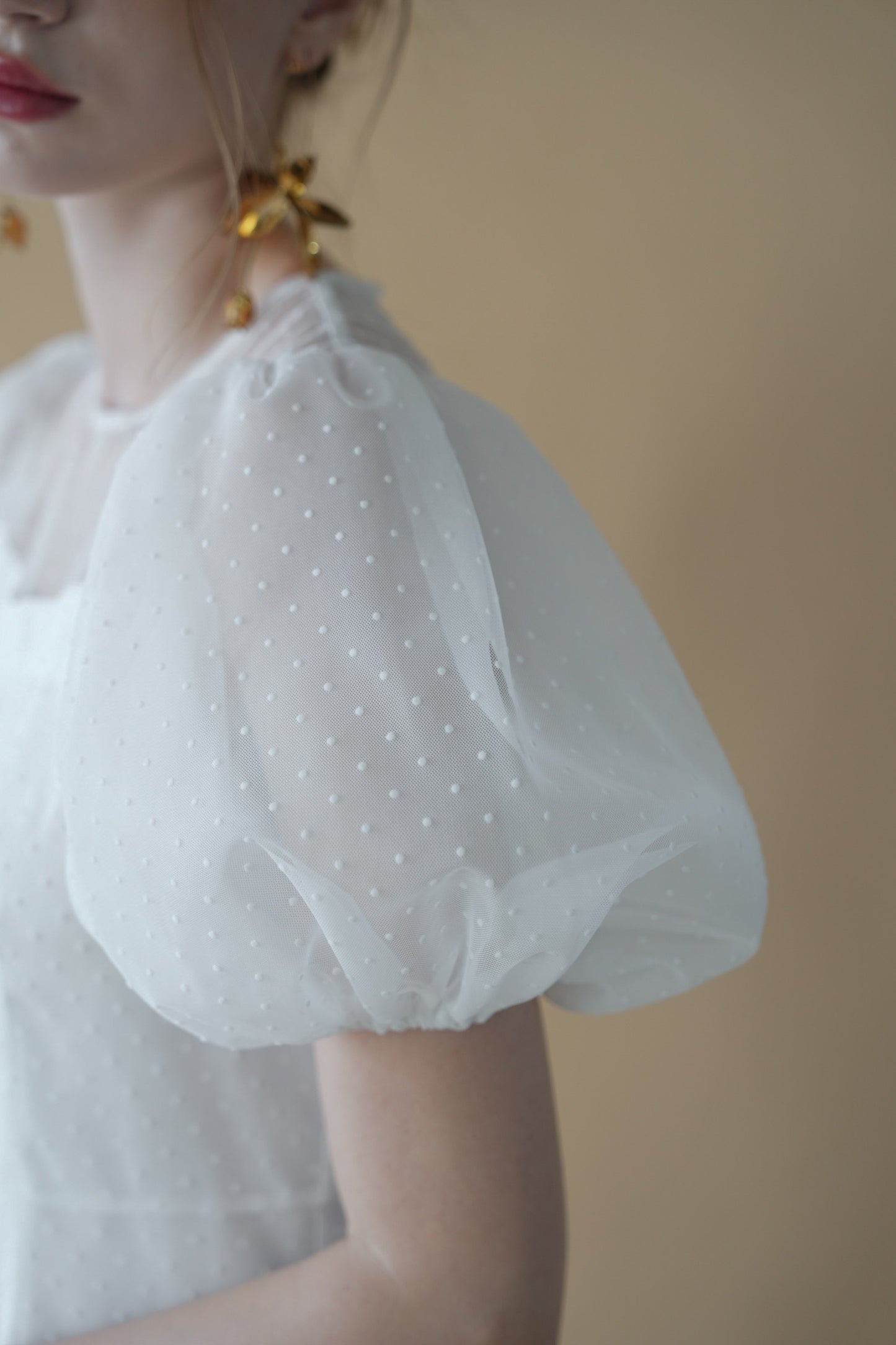 tulle dot mermaid dress