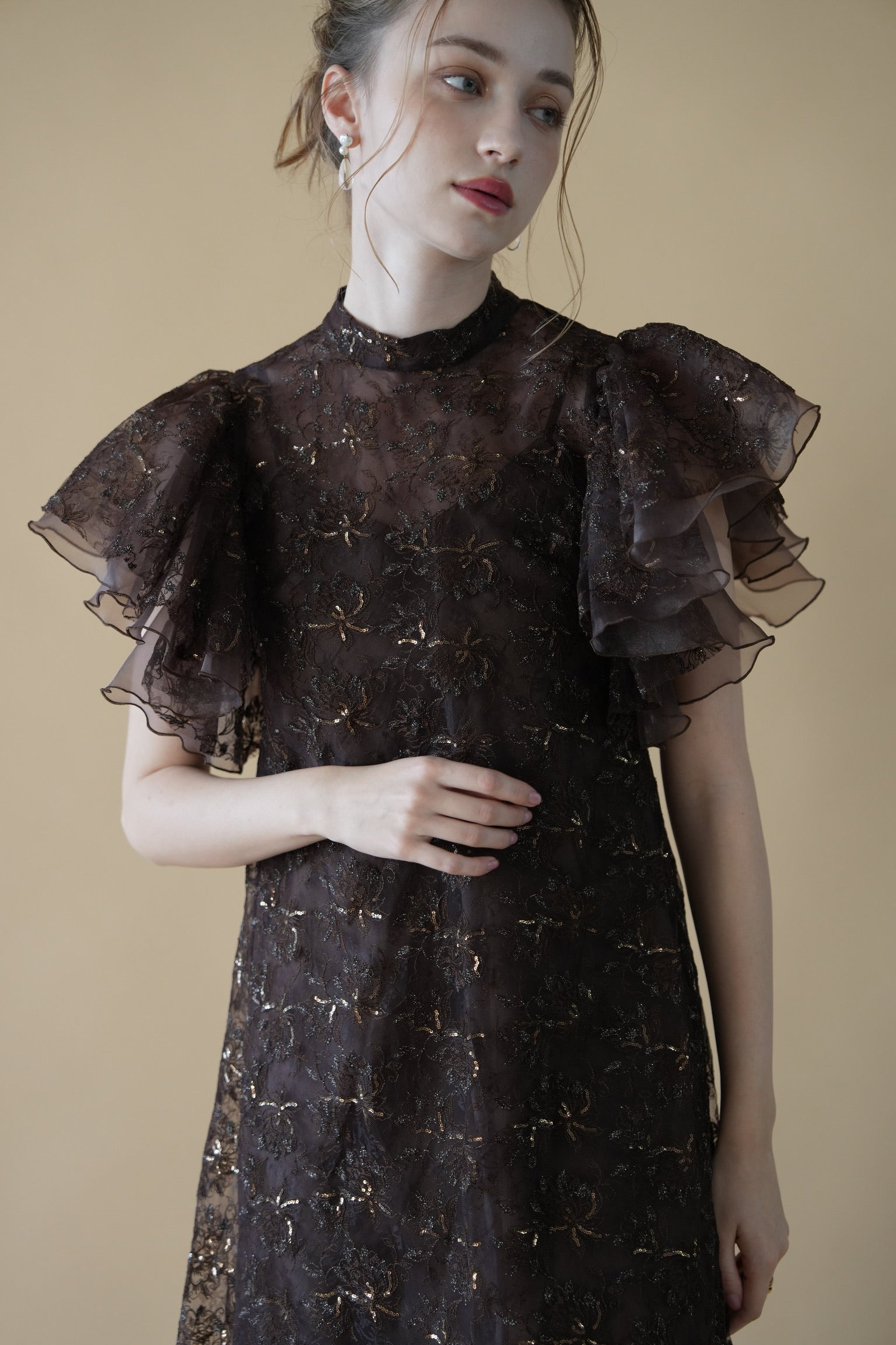 shimmery lace dress – Acka online store