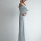 jacquard puff sleeve one-piece