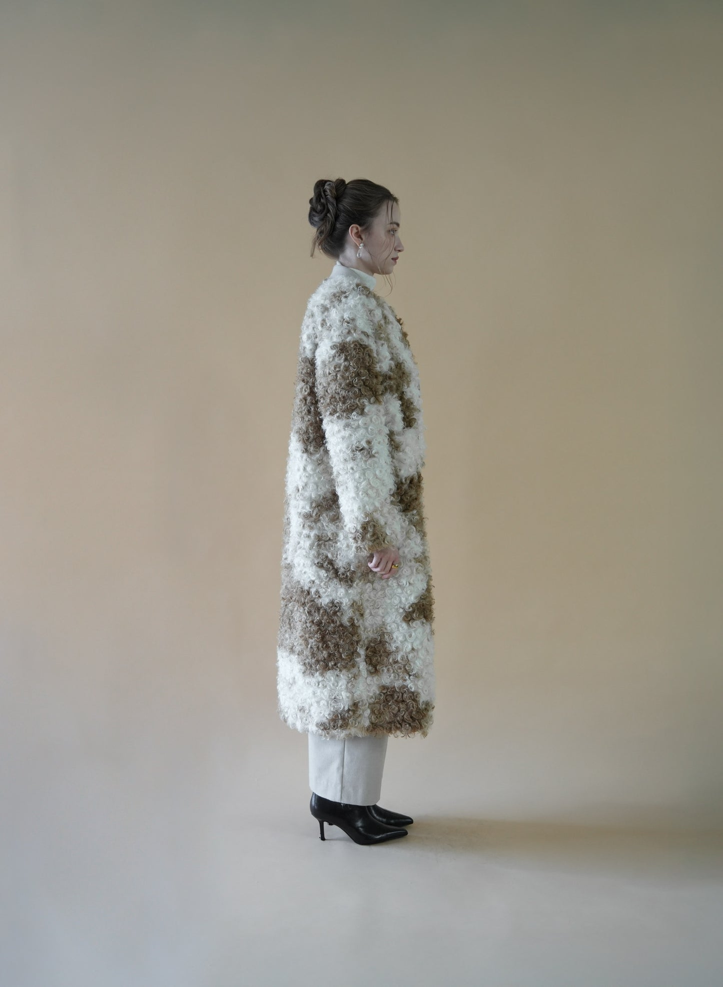 curly mix fur coat