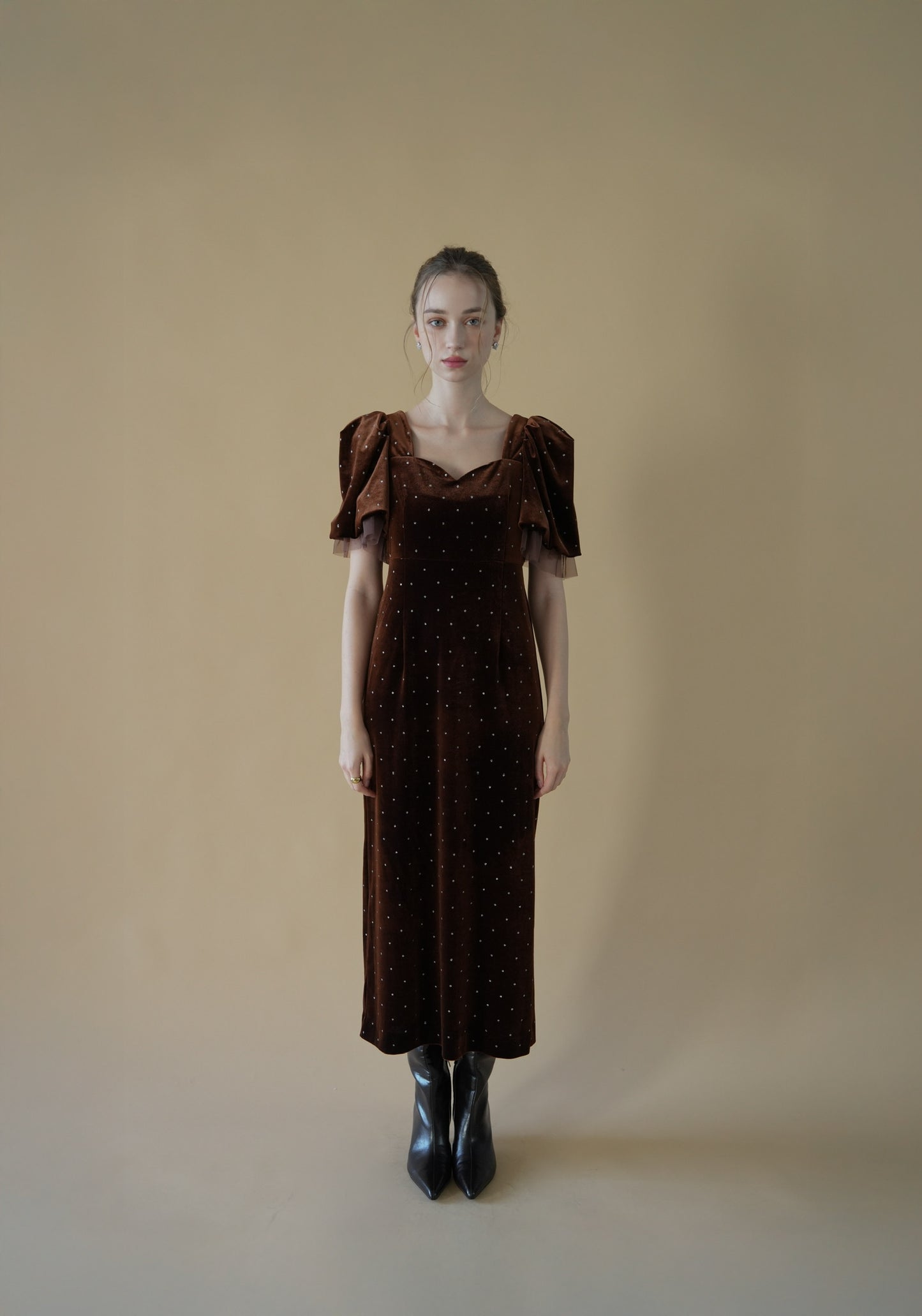 bijou dot velours dress