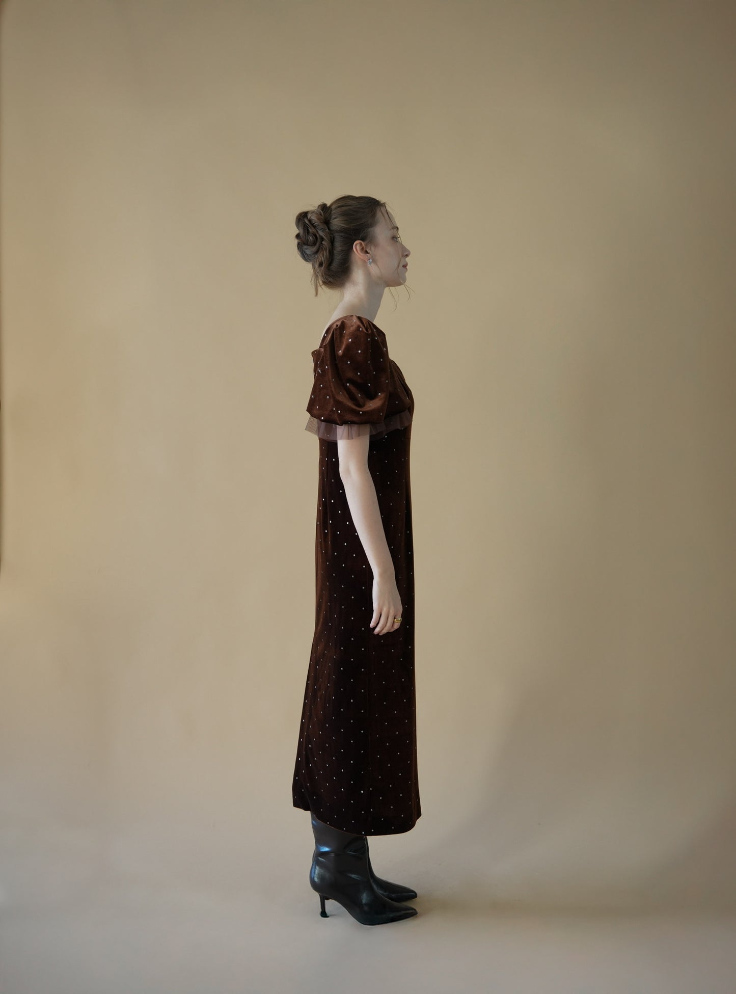 bijou dot velours dress