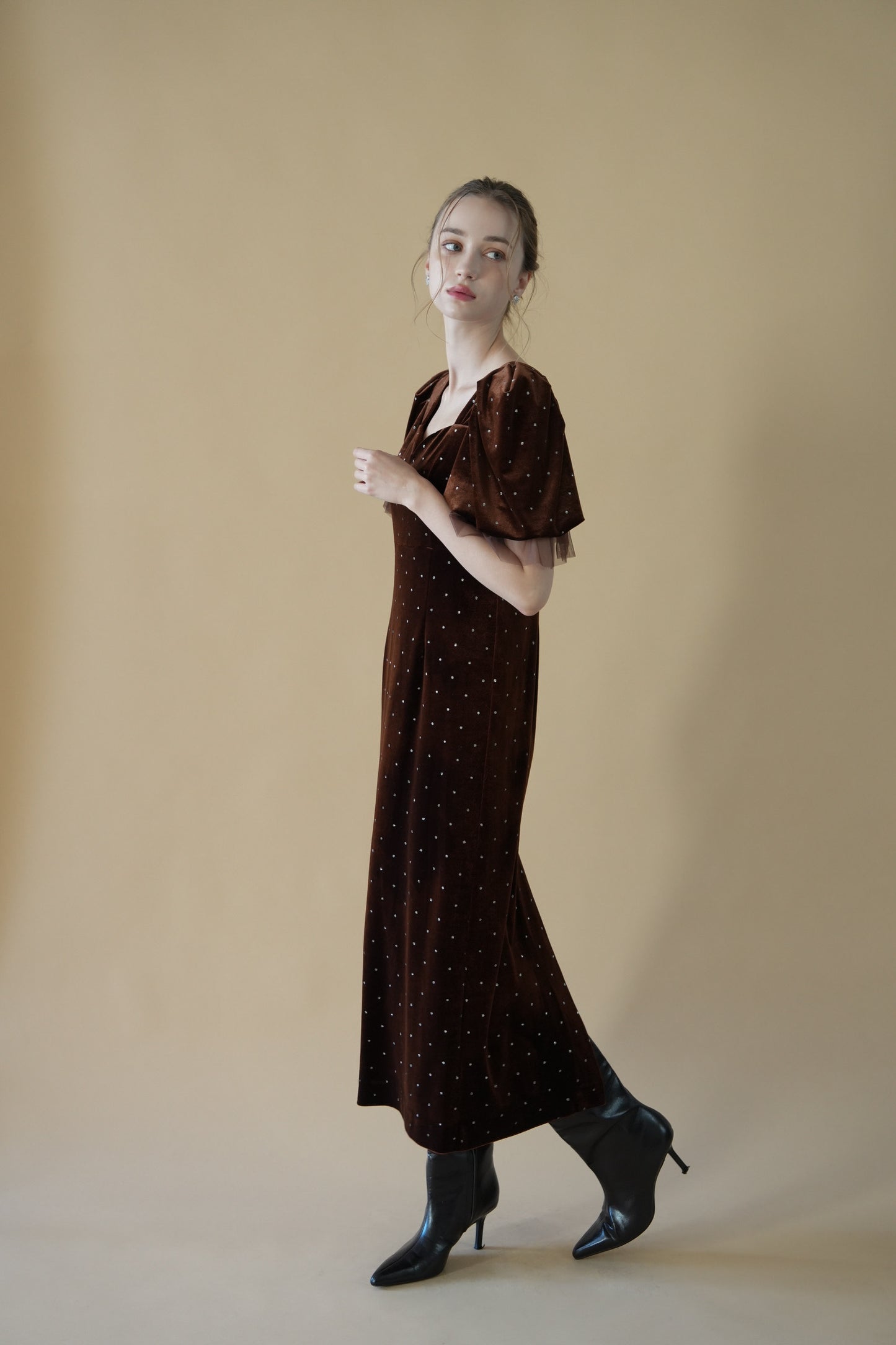 bijou dot velours dress