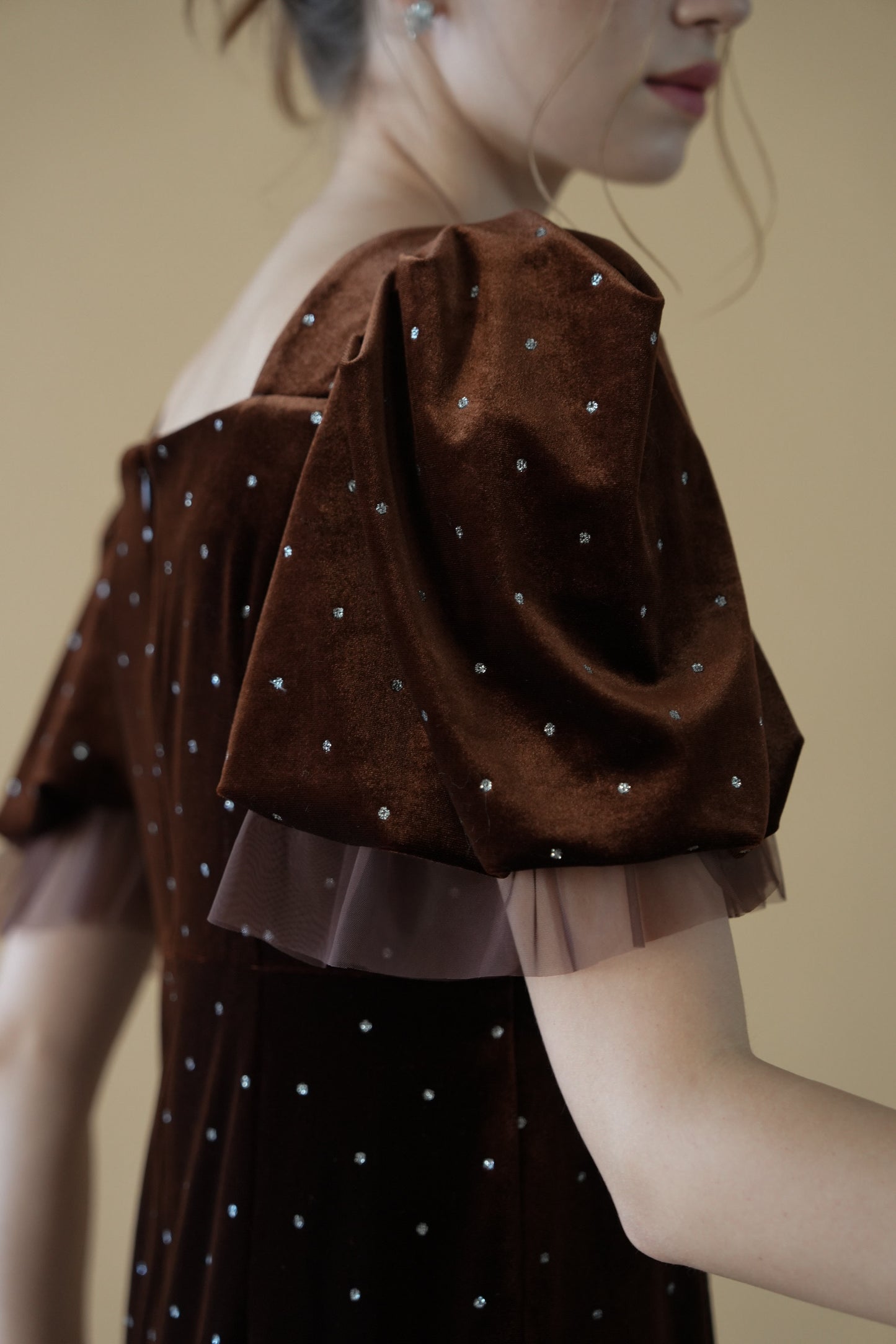 bijou dot velours dress