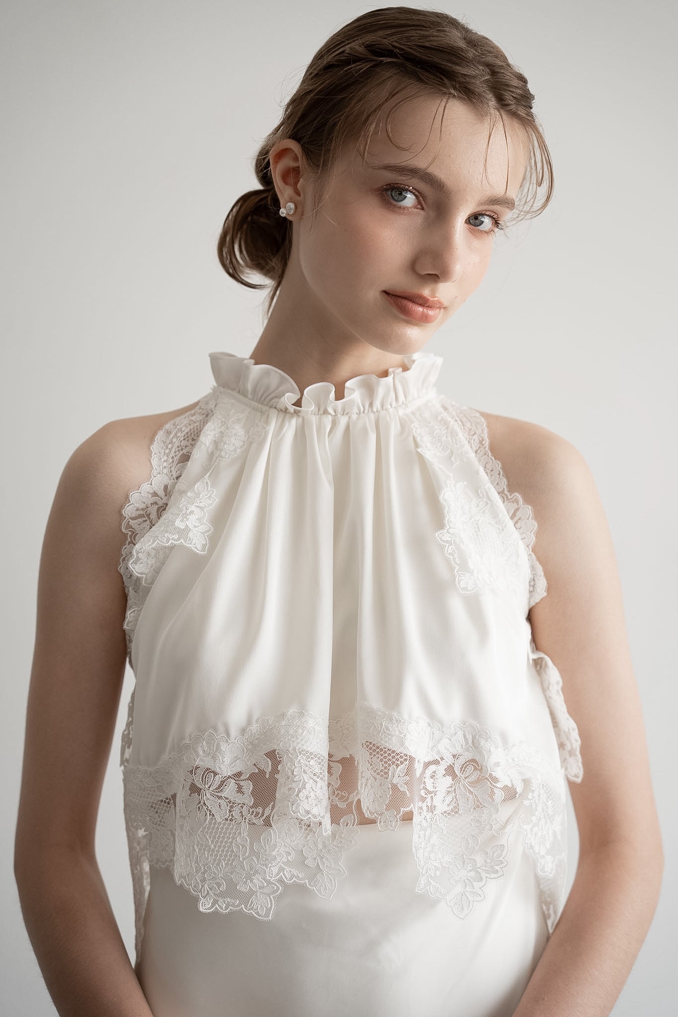 ワンピース acka satin lace layer dress satin lace layer dress – Acka online store