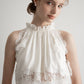 satin lace layer dress