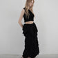 one shoulder rib knit