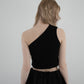 one shoulder rib knit