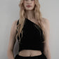 one shoulder rib knit