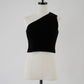 one shoulder rib knit