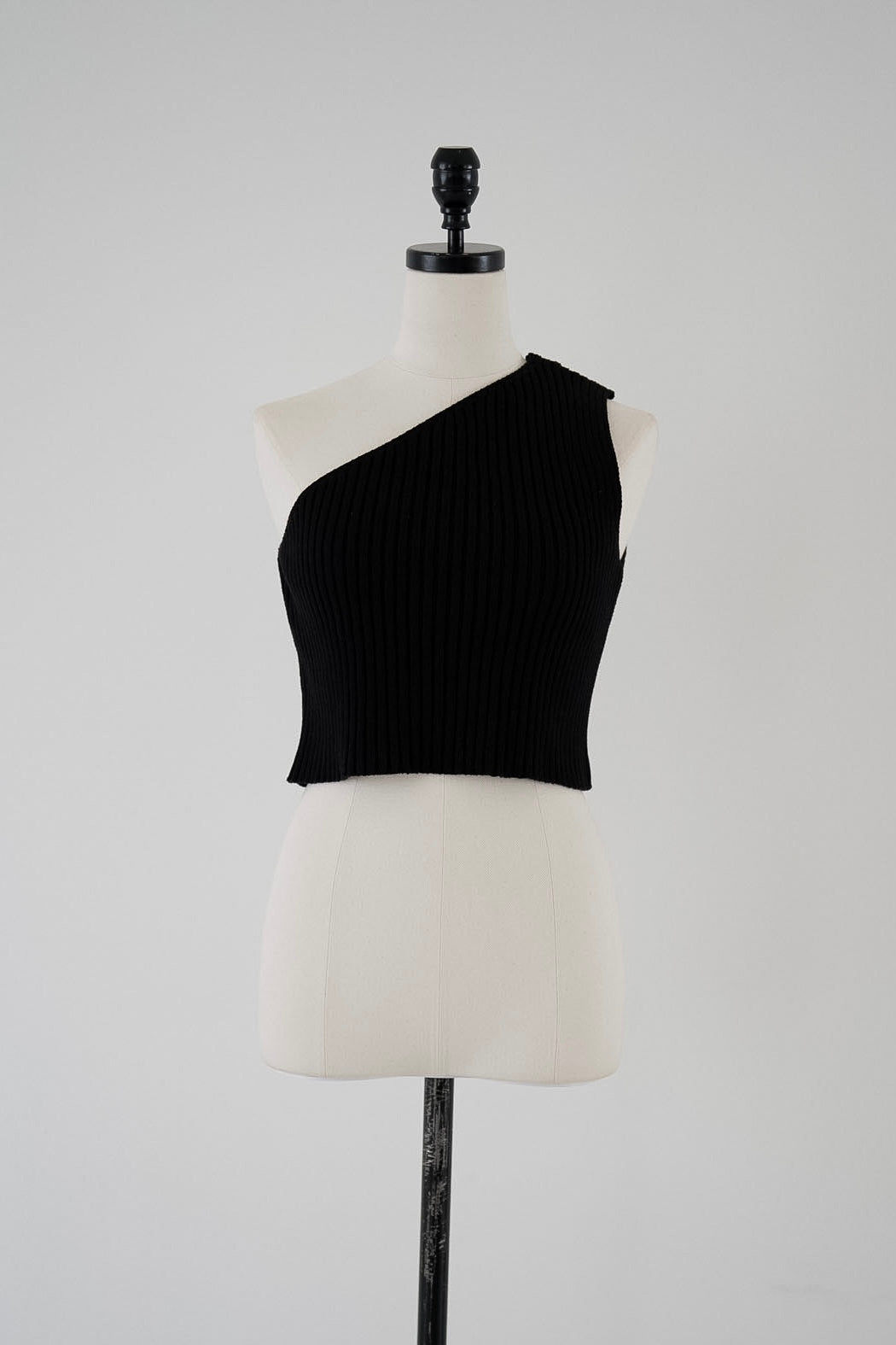 one shoulder rib knit