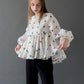flower jacquard blouse