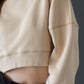 bijou neck cropped sweat