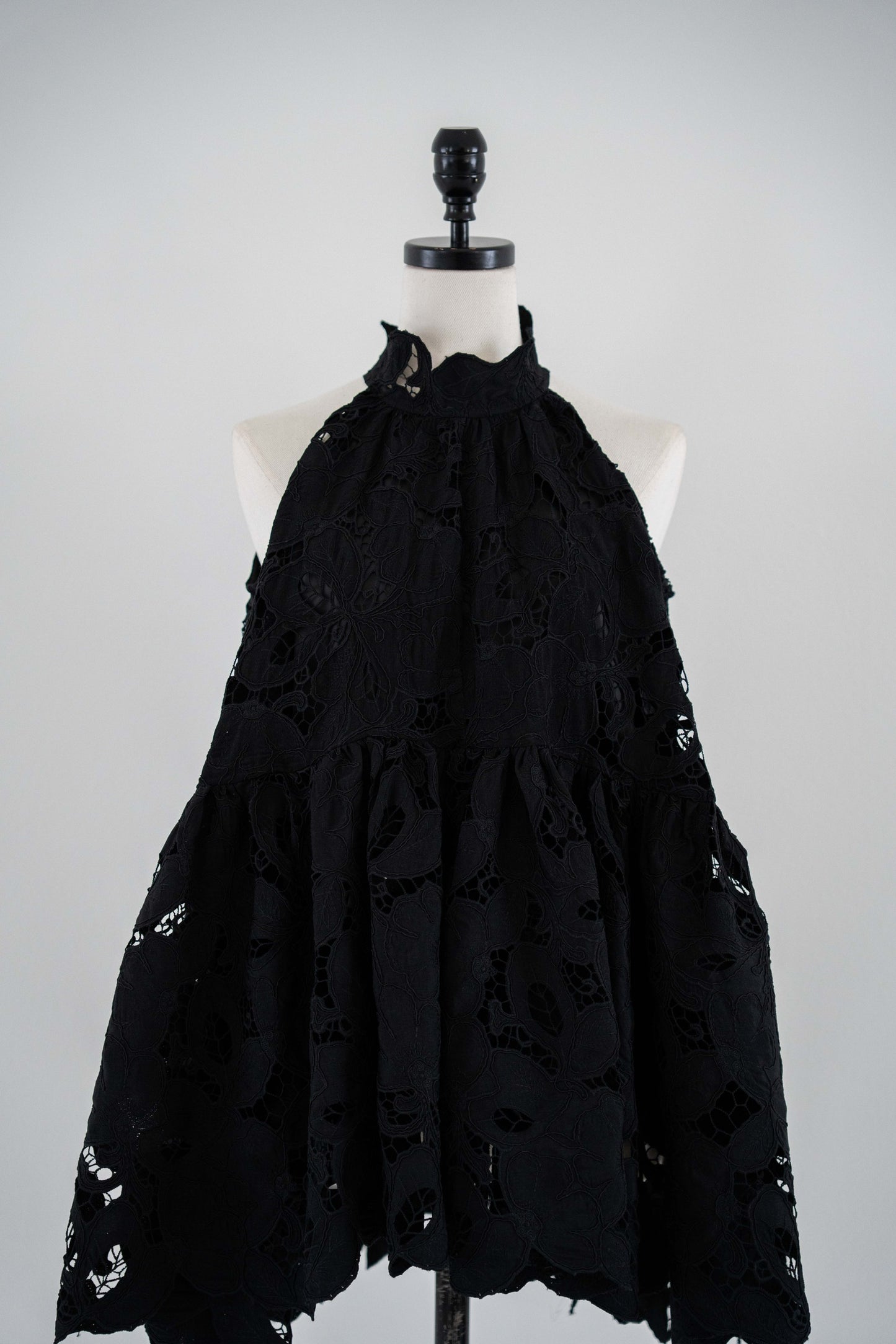 flower lace gather tops