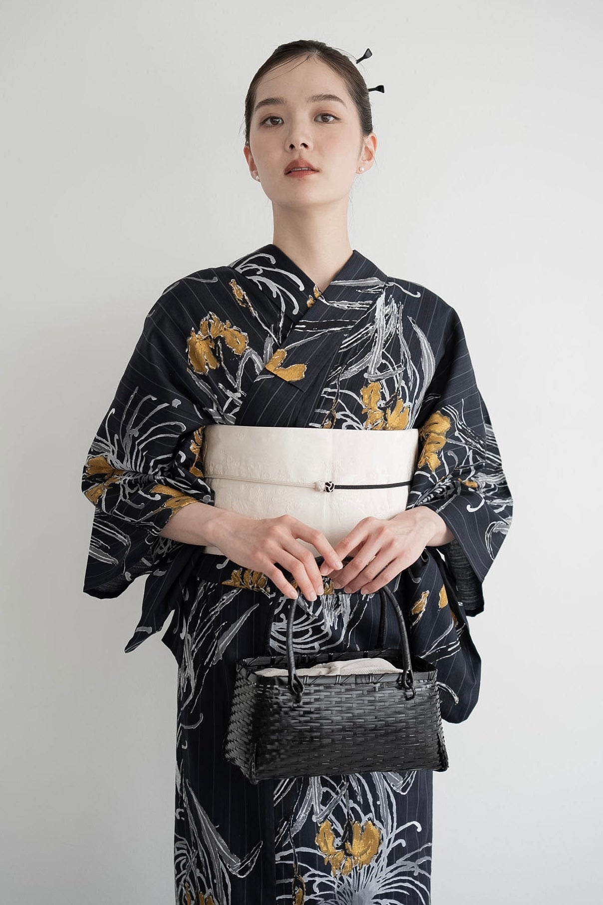 [Acka.×utatane]  菖蒲と糸菊 navy 浴衣4set
