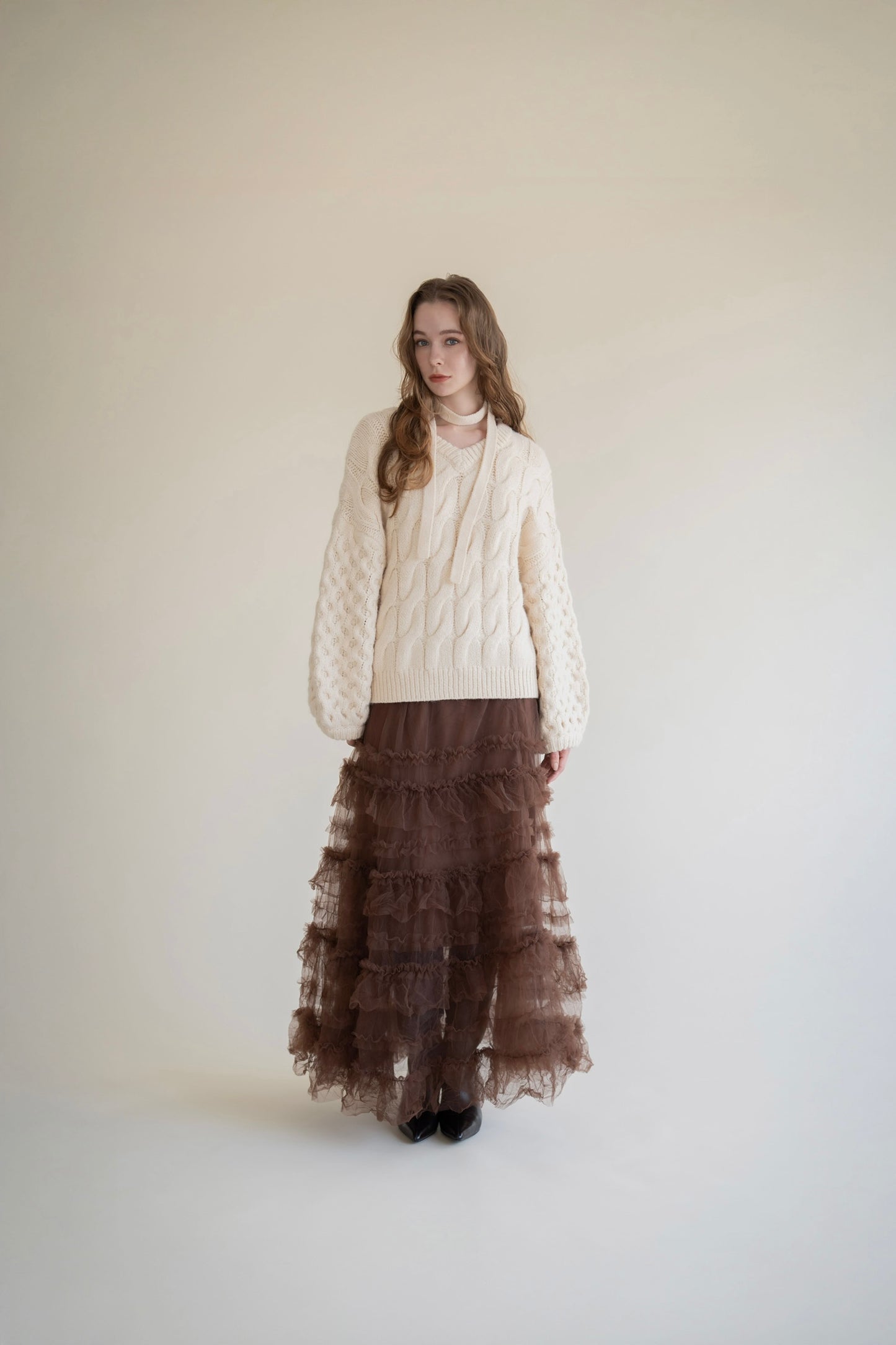 tulle long skirt