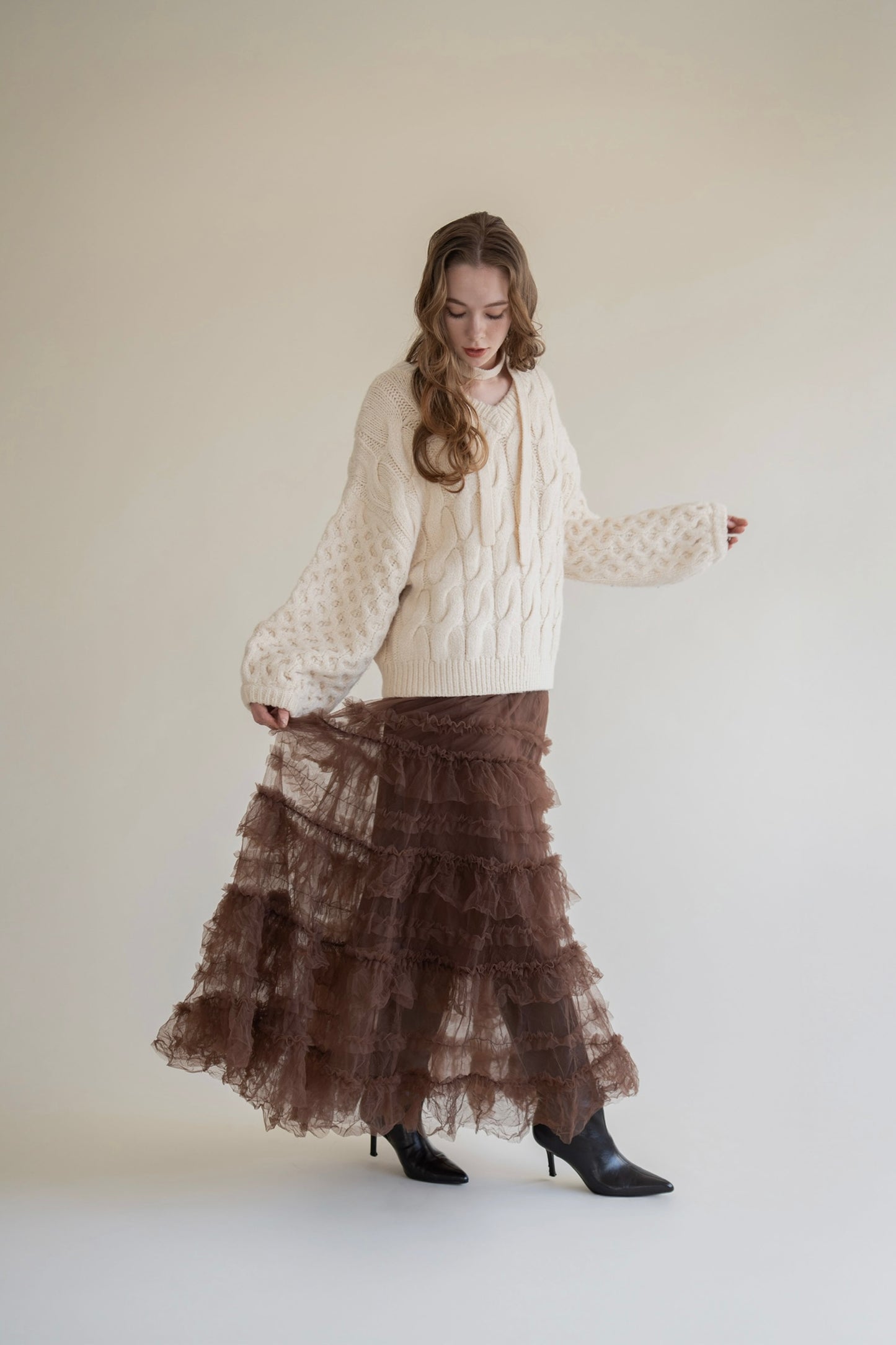 tulle long skirt