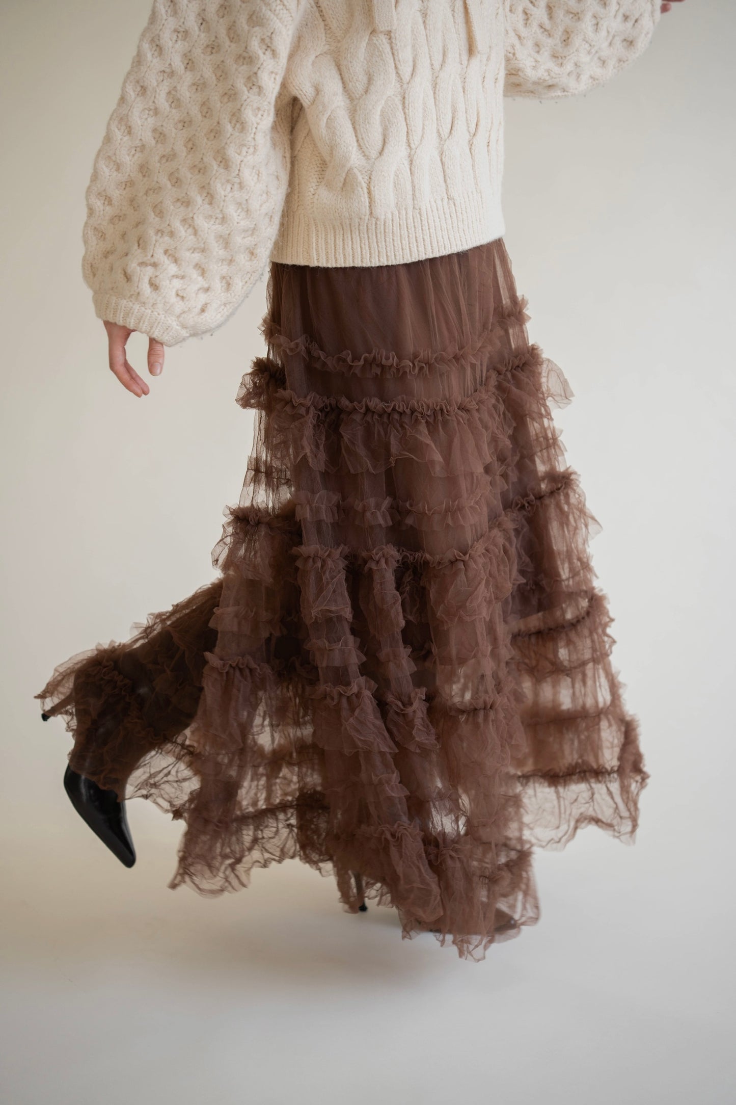 tulle long skirt