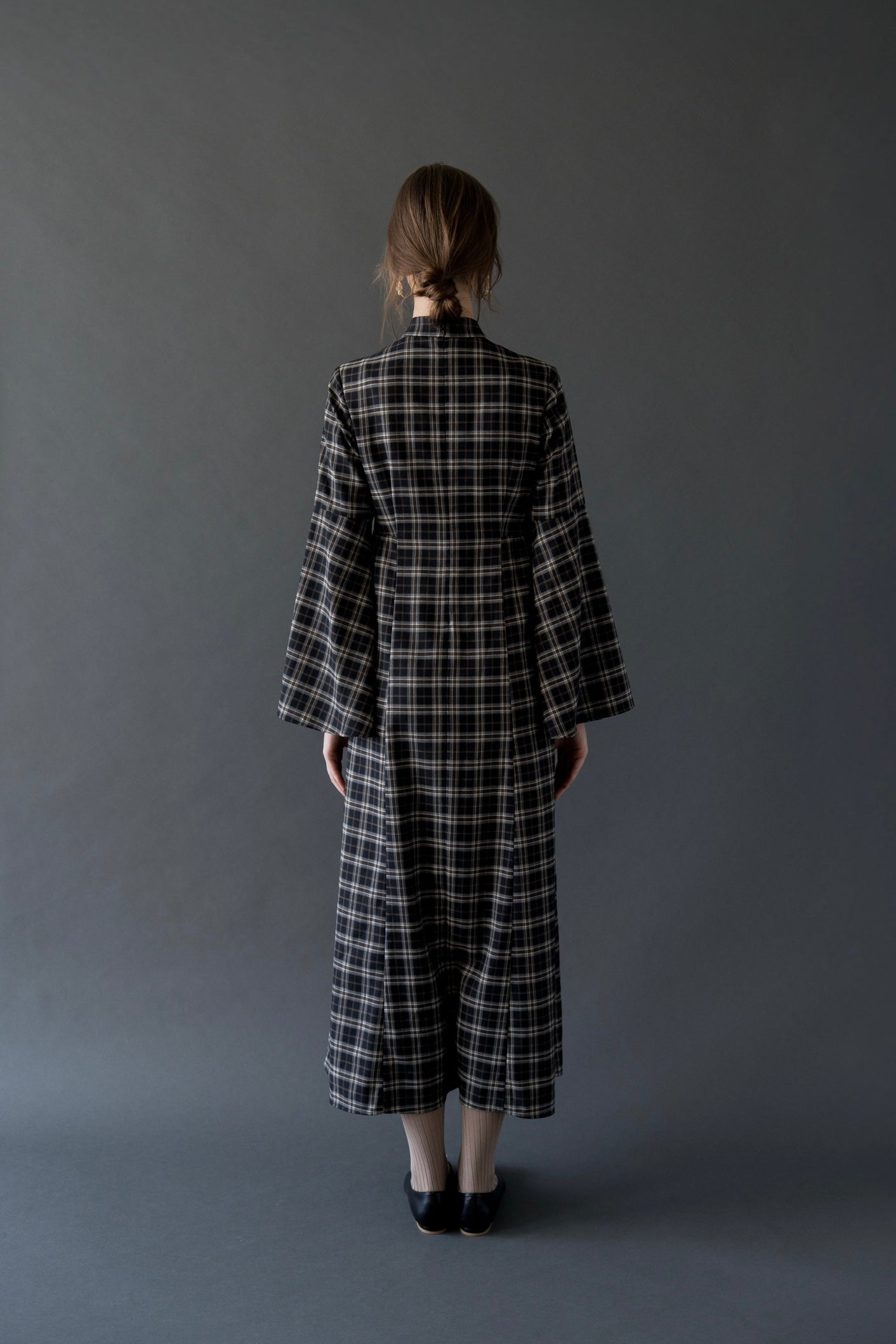 cross tuck check one-piece