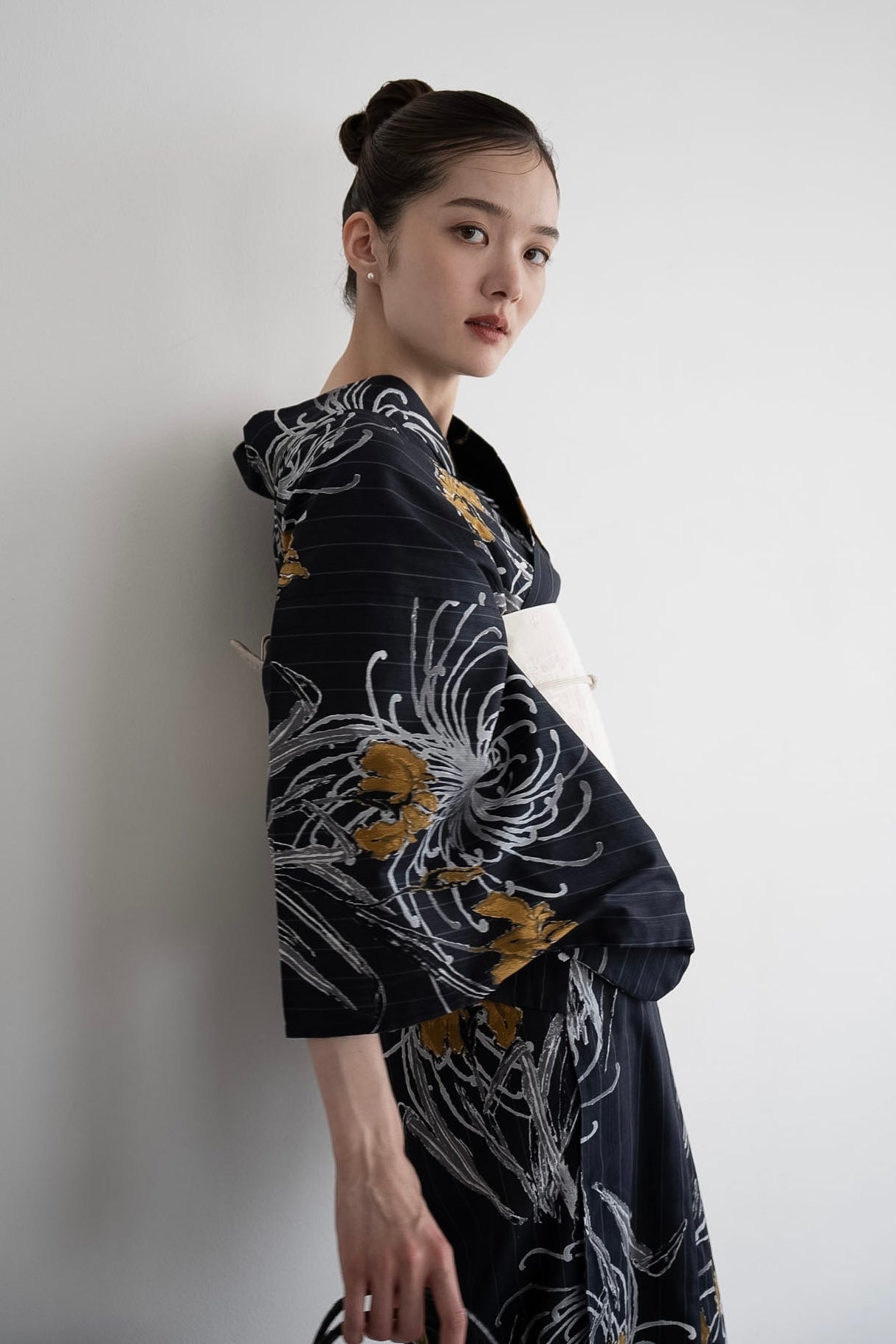 Acka.×utatane] 菖蒲と糸菊 navy 浴衣4set – Acka online store