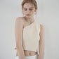 one shoulder rib knit