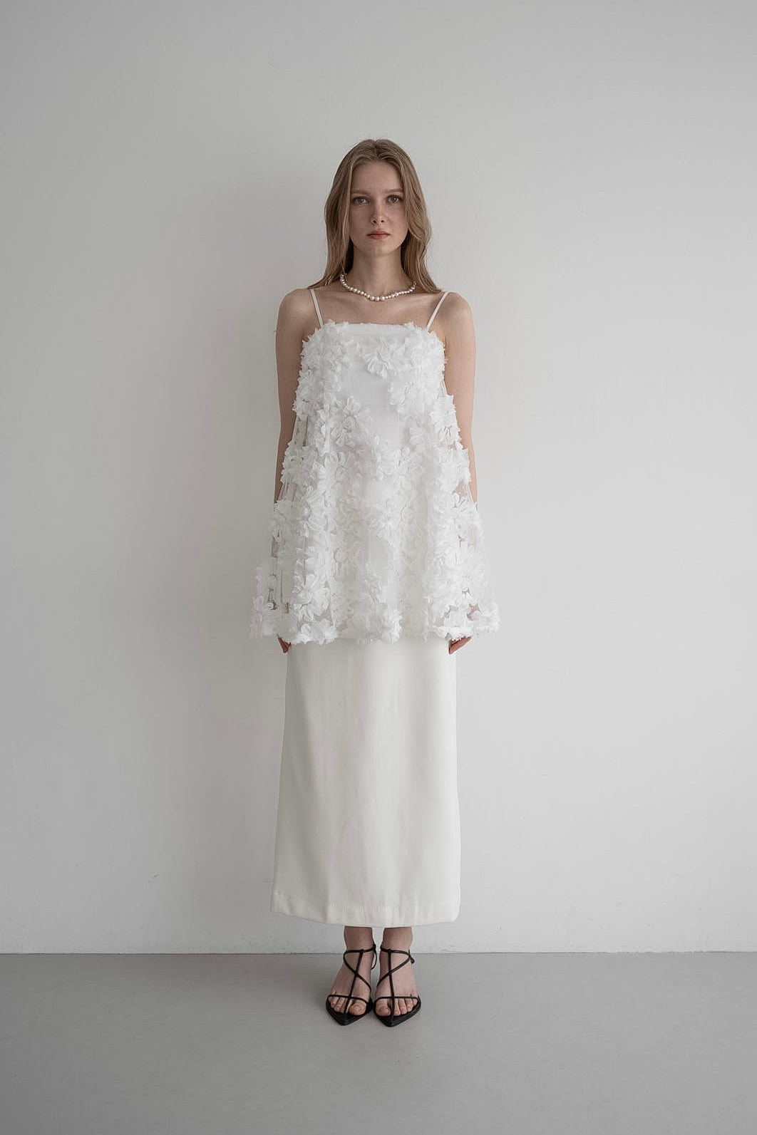 flower lace cami tops
