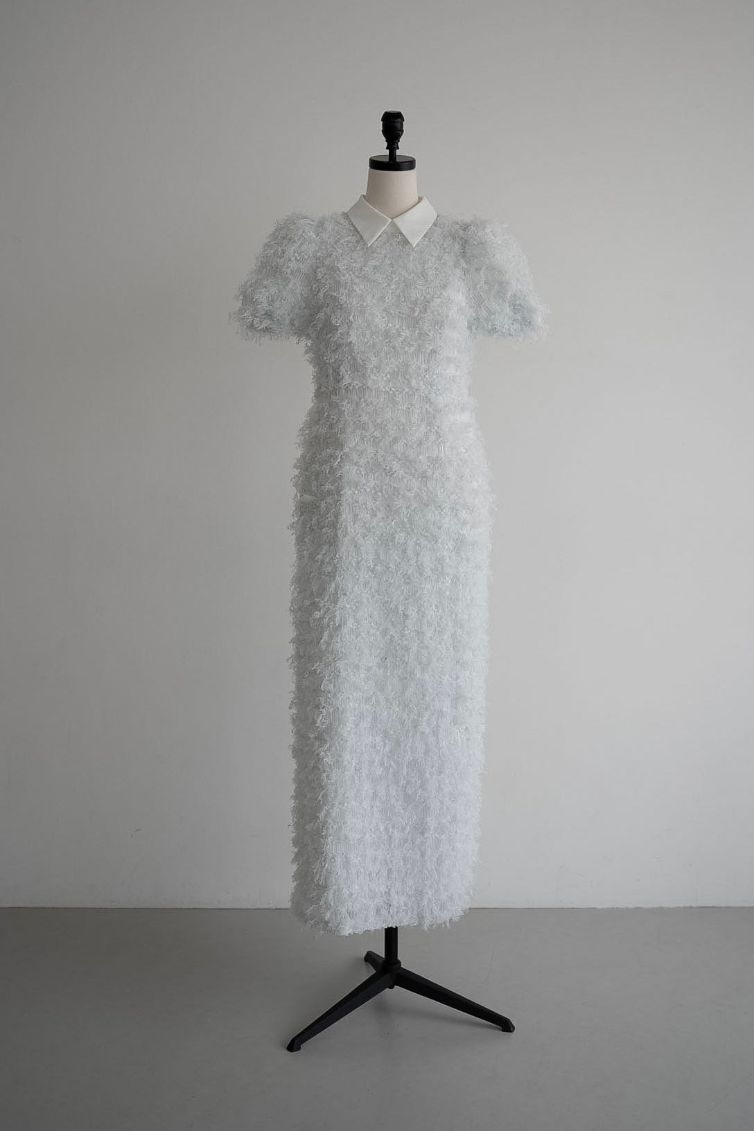 lame fringe puff dress – Acka online store
