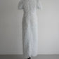 lame fringe puff dress