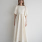 puff sleeve flare one-piece