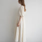 puff sleeve flare one-piece