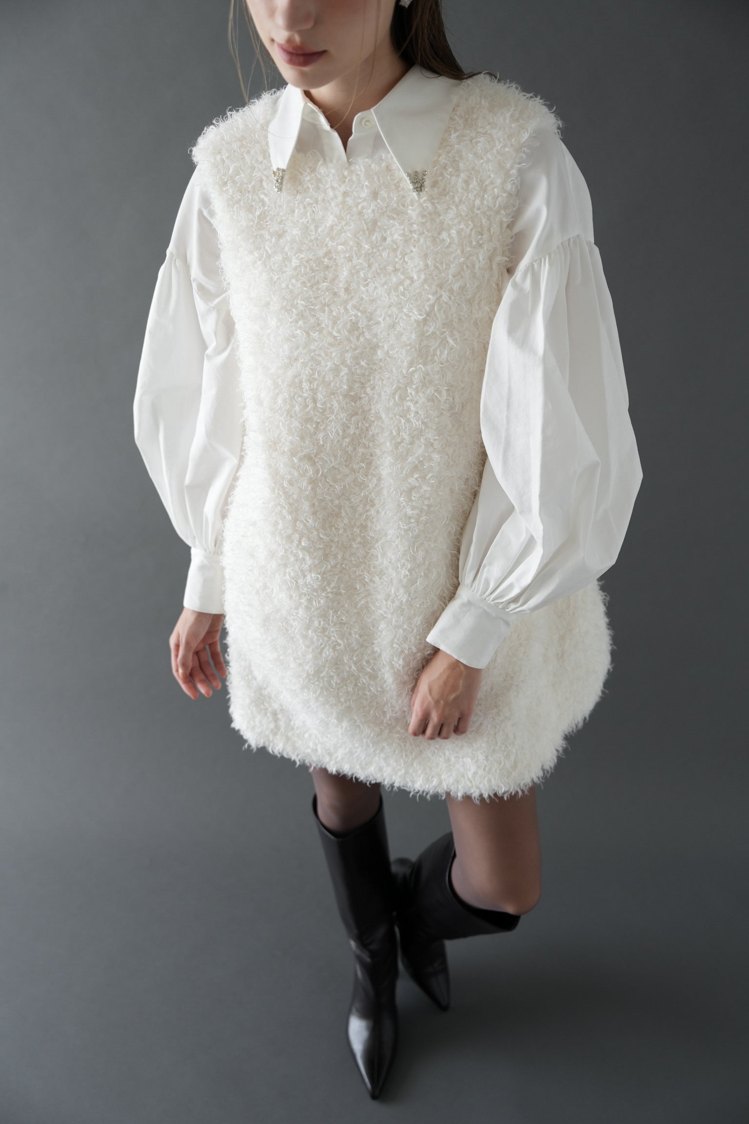 fur vest one-piece – Acka online store