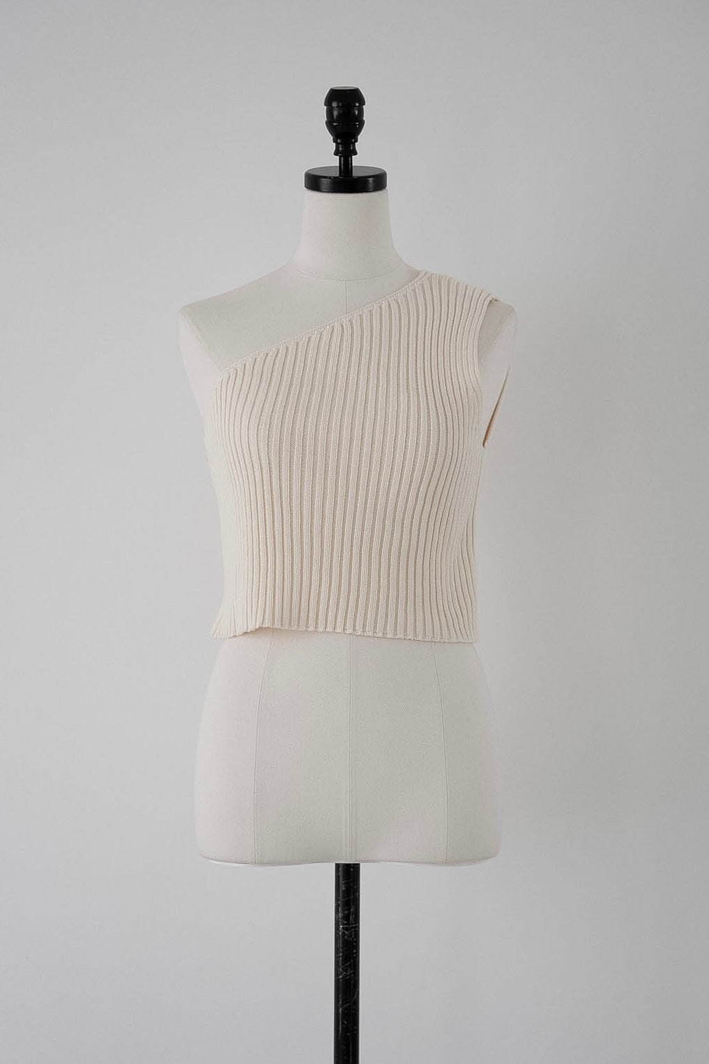 one shoulder rib knit
