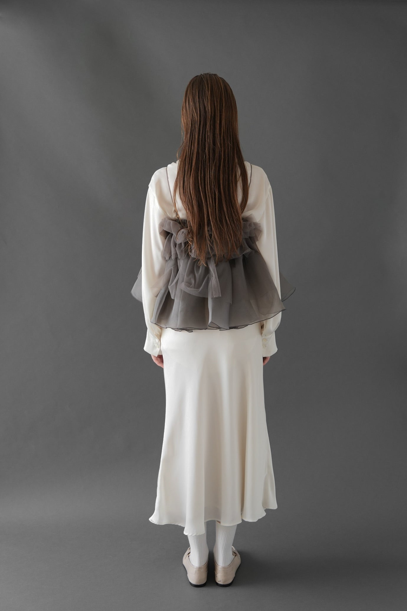 【新品】Acka. tulle peplum tee peplum tulle bustier – Acka online store