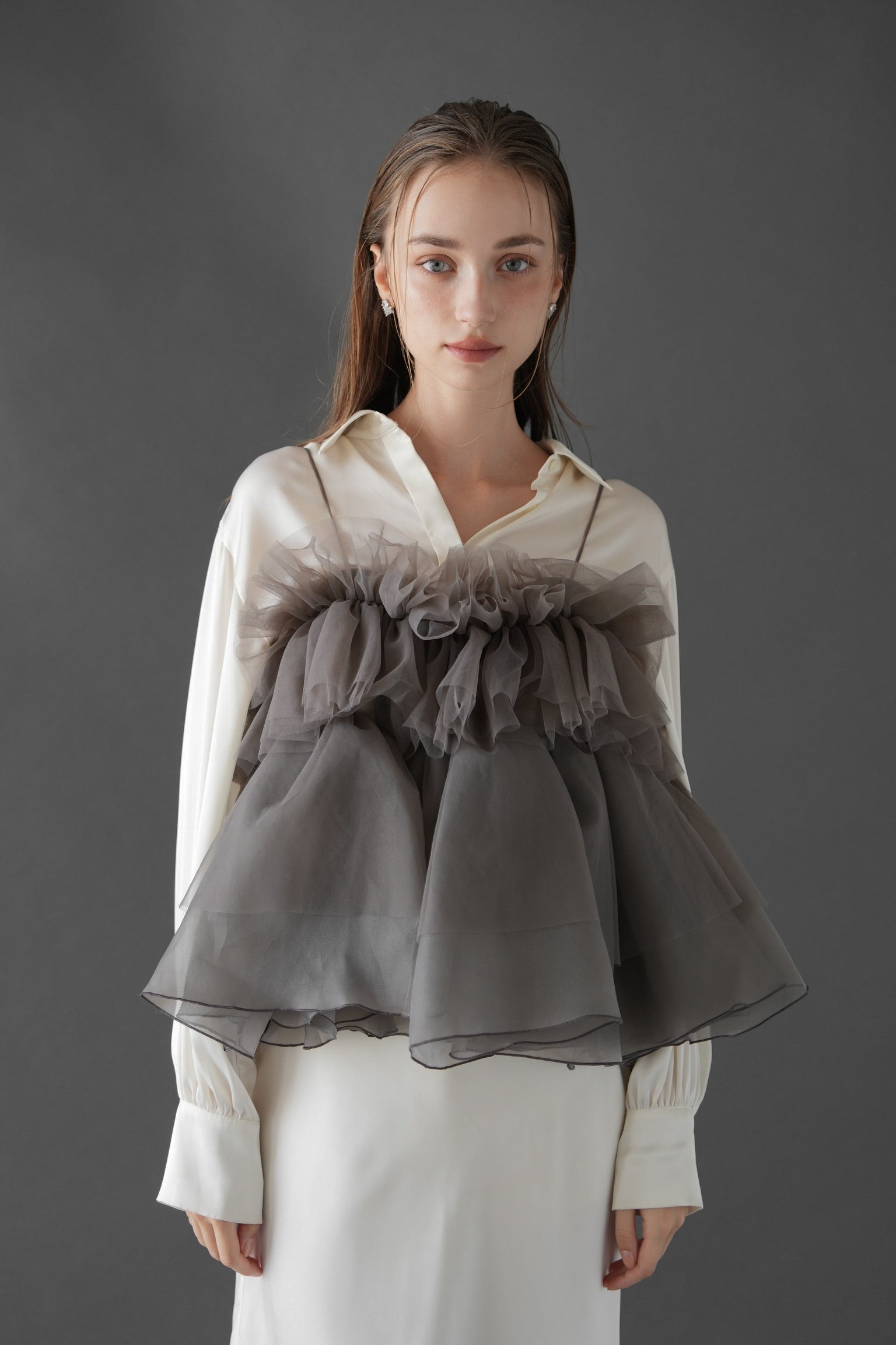 トップス poppy PEPLUM TULLE BUSTIER peplum tulle bustier – Acka online store