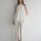 flower lace gather tops