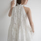 flower lace gather tops