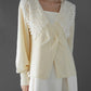 lace collar knit cardigan