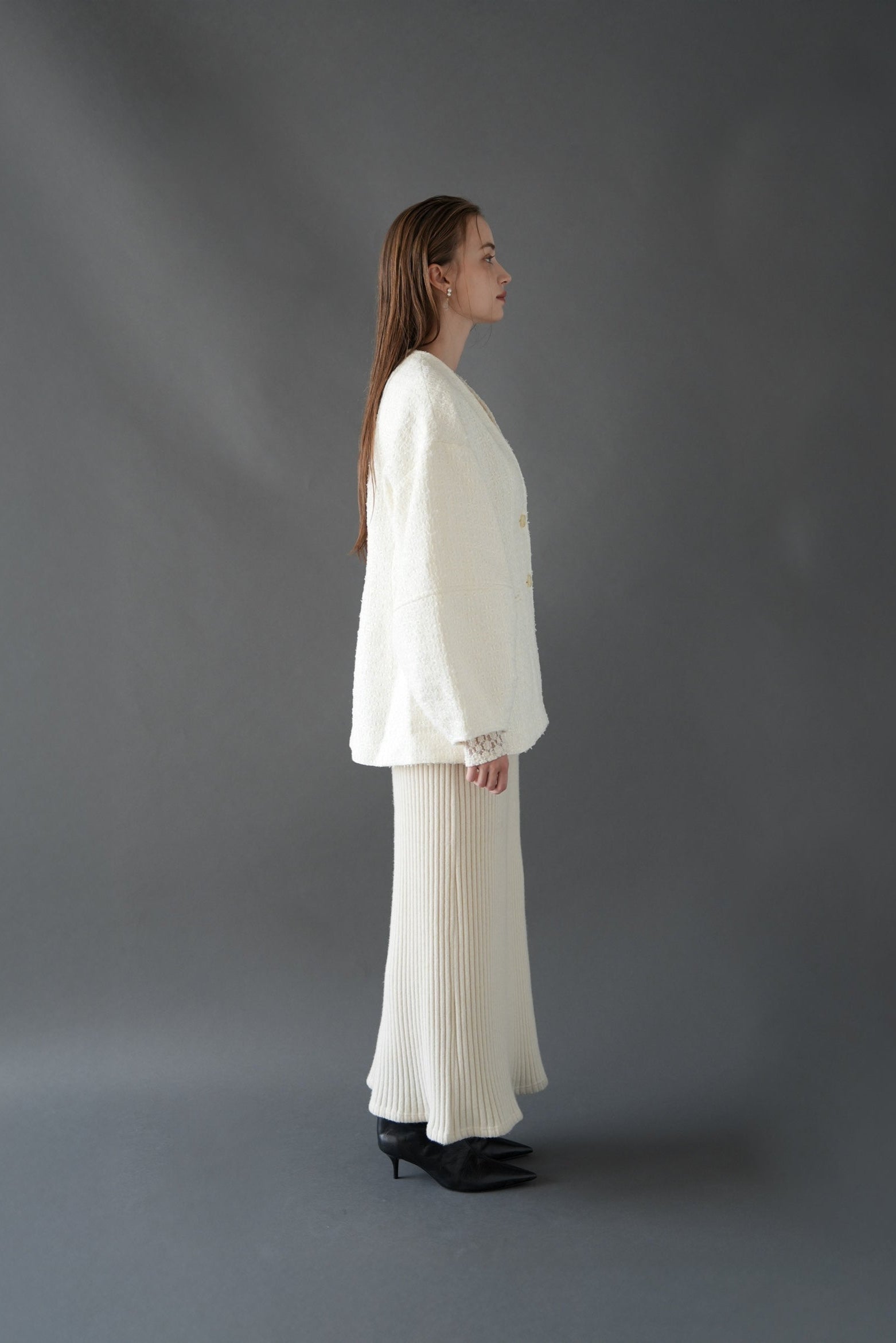 tweed cocoon sleeve jacket – Acka online store