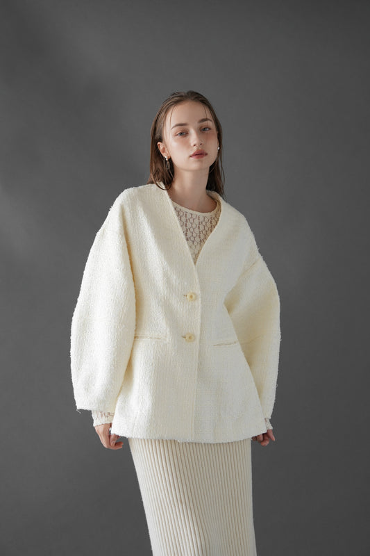 tweed cocoon sleeve jacket