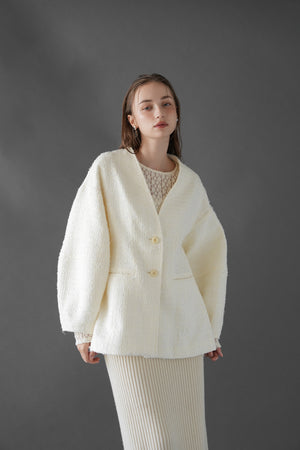 tweed cocoon sleeve jacket – Acka online store