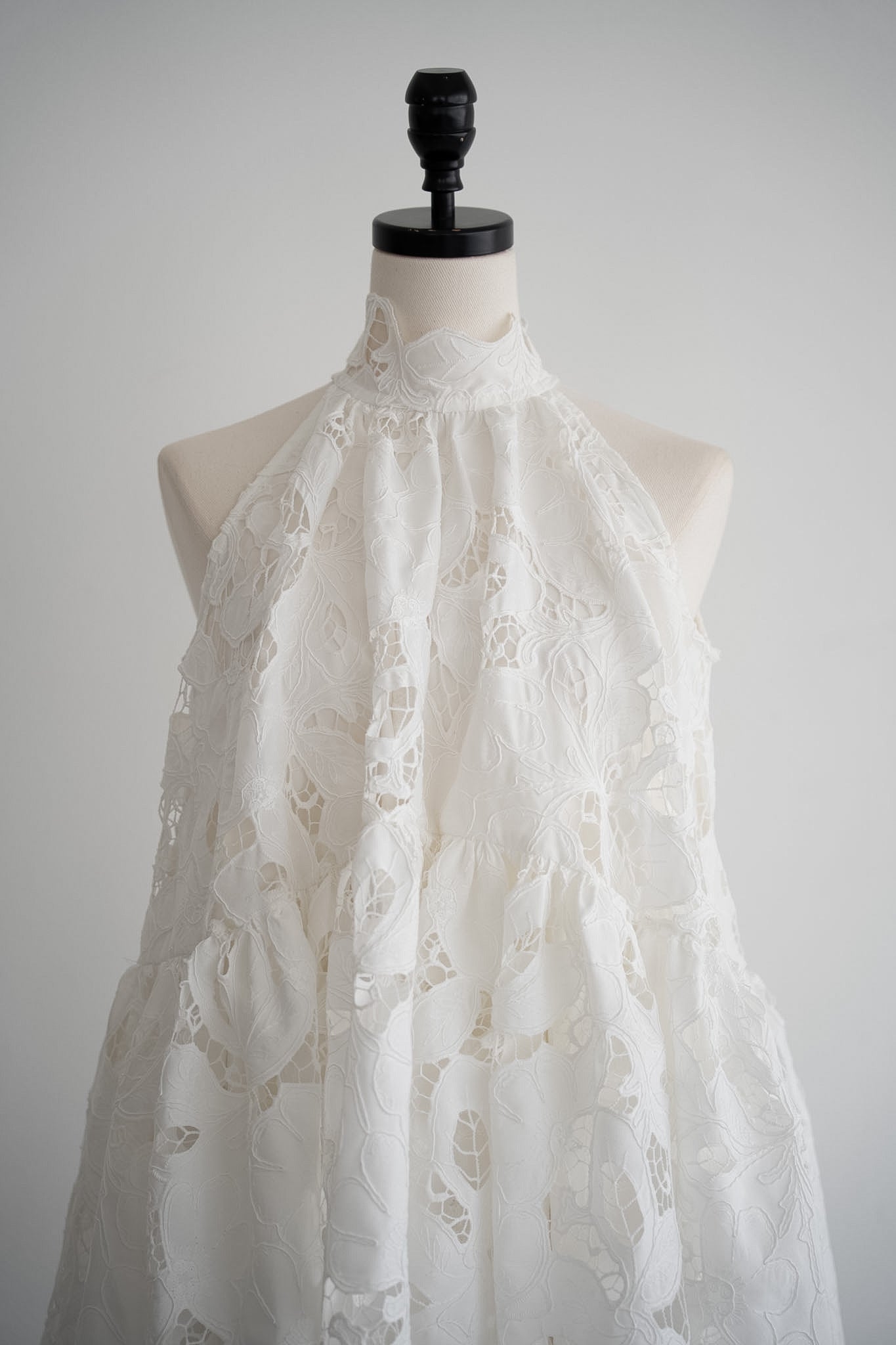flower lace gather tops