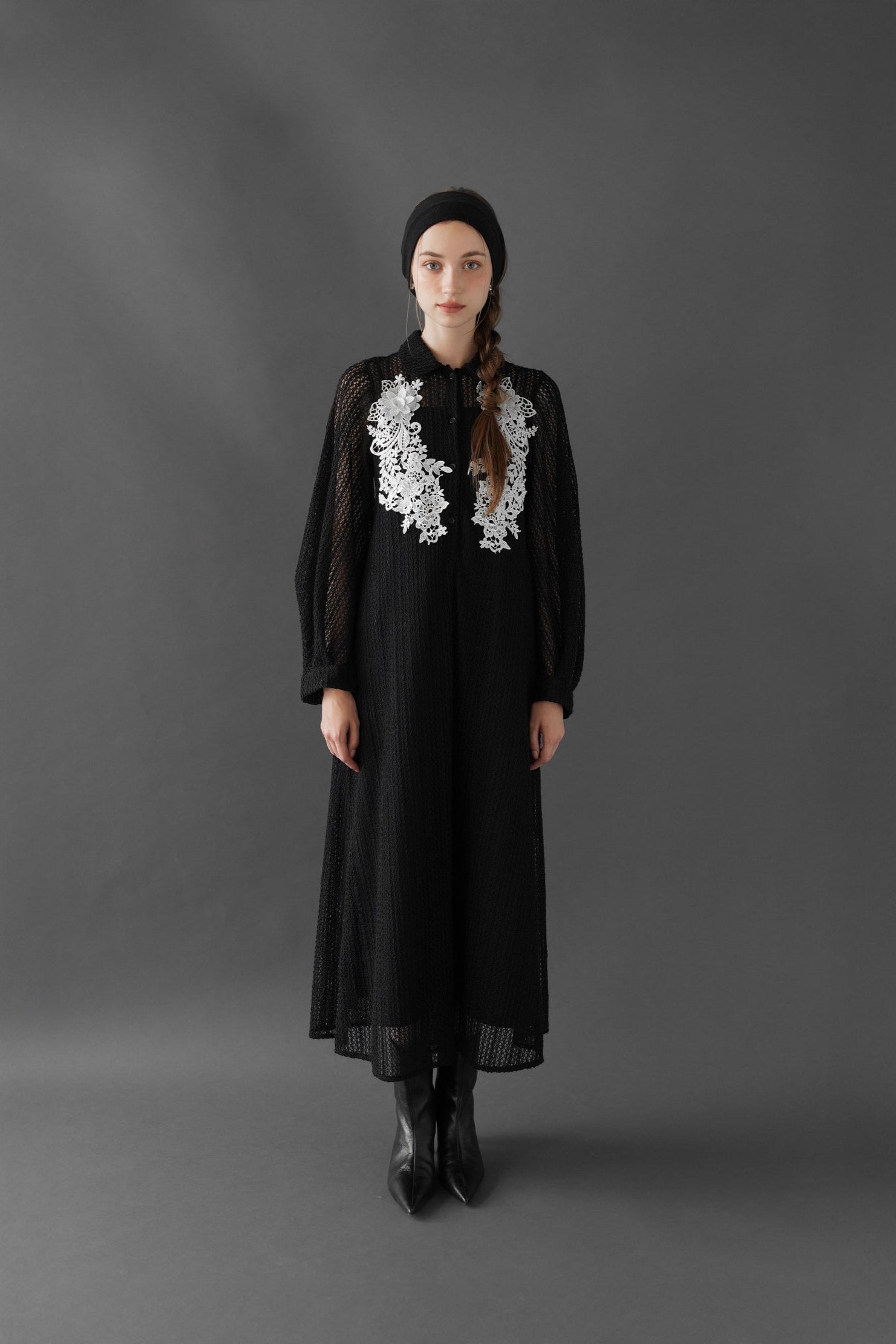 floral lace mesh one-piece – Acka online store