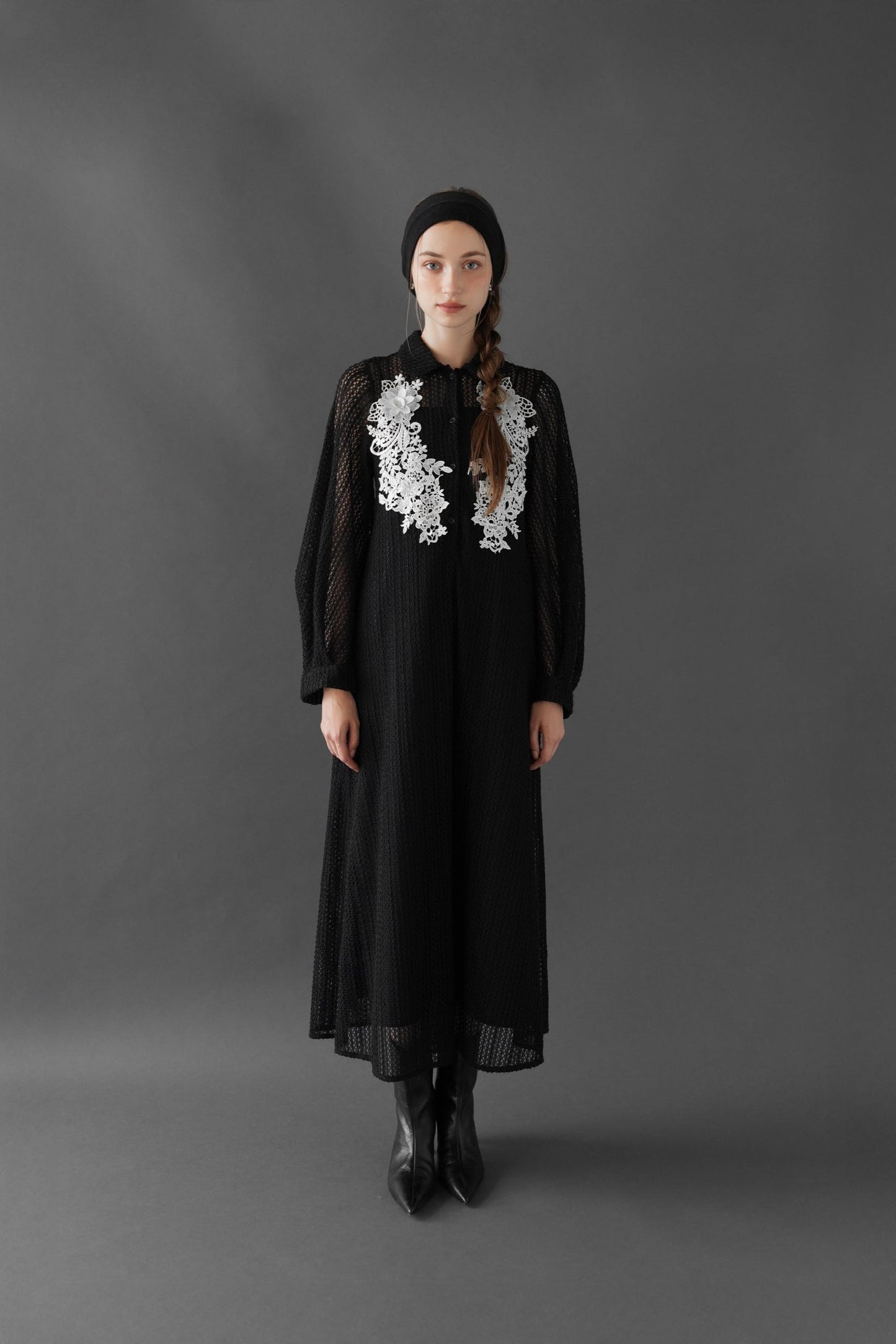 floral lace mesh one-piece