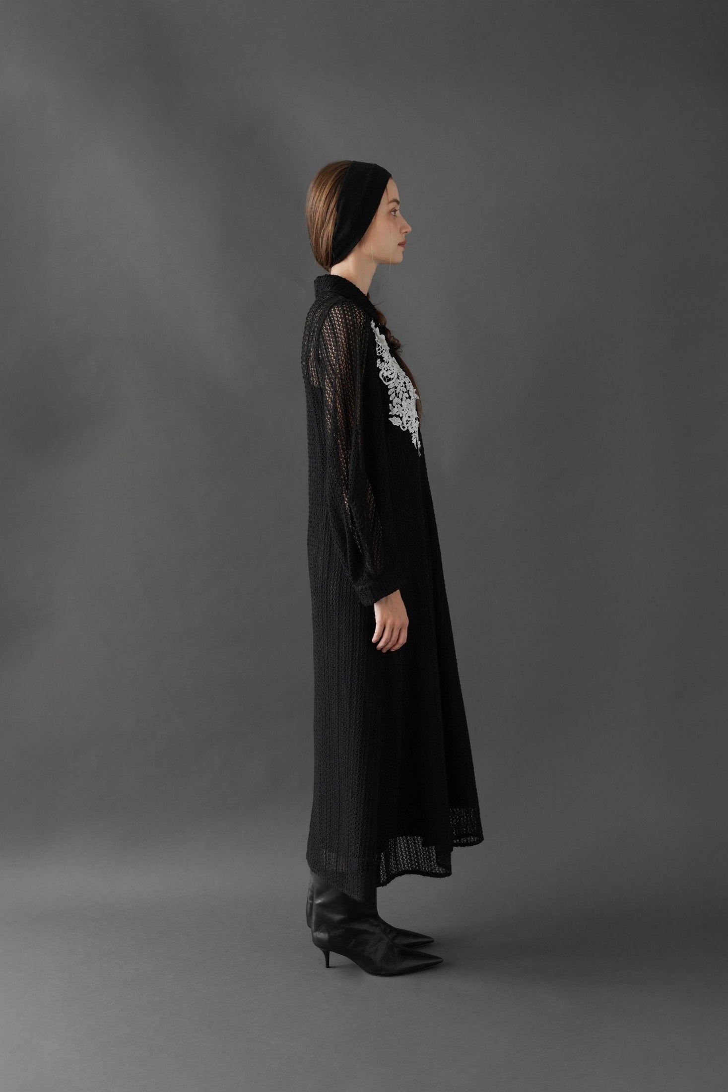 ワンピース Acka all lace one-piece shirt detail lace one-piece – Acka online store